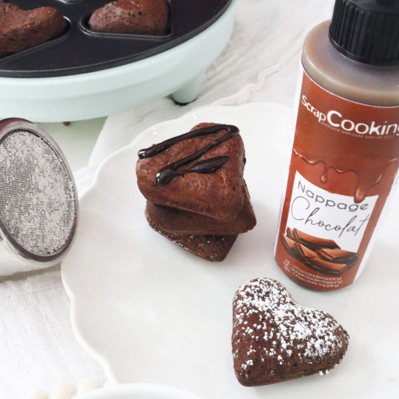 Machine à mini moelleux cœur - moelleux chocolat caramel -  ScrapCooking
