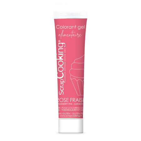 Colorant gel rose fraise 20 gr - ScrapCooking