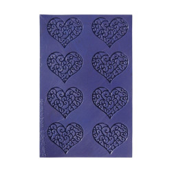 Silicone tuile mat 8 interlaced hearts | ScrapCooking