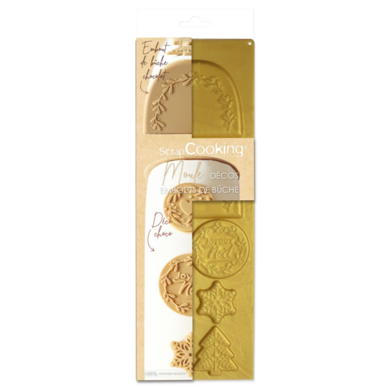 Silicone mould for decoration and log end - product image 1 - ScrapCooking