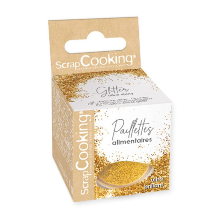 Paillettes alimentaires dorées - ScrapCooking