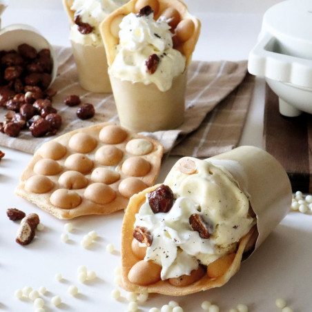 Machine à mini bubble waffle caramel - ScrapCooking