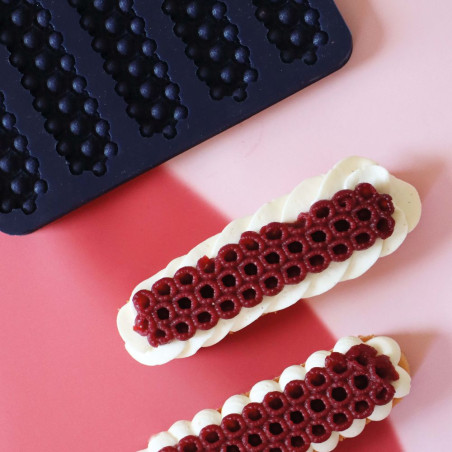 Ambiance Moule silicone trompe l'œil framboises topping - Déco Relief