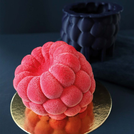 Ambiance Moule silicone trompe l'œil Framboise - Ø12 cm - Déco Relief