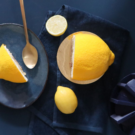 Ambiance Moule silicone trompe l'œil Citron - Ø12 cm - Déco Relief