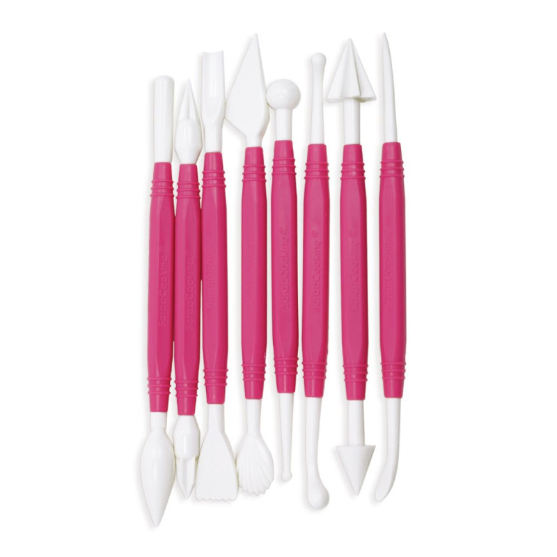 Lot de 8 outils pâte à sucre - ScrapCooking
