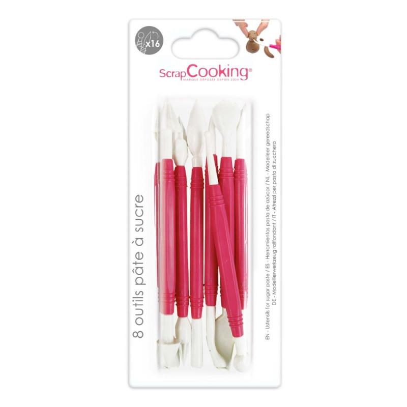 Lot de 8 outils pâte à sucre pack - ScrapCooking