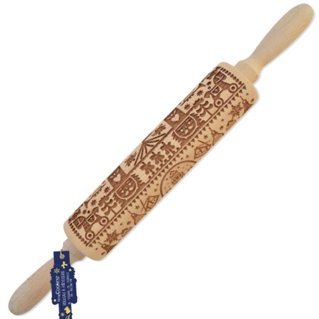 Rouleau empreintes bois Casse-Noisette - ScrapCooking