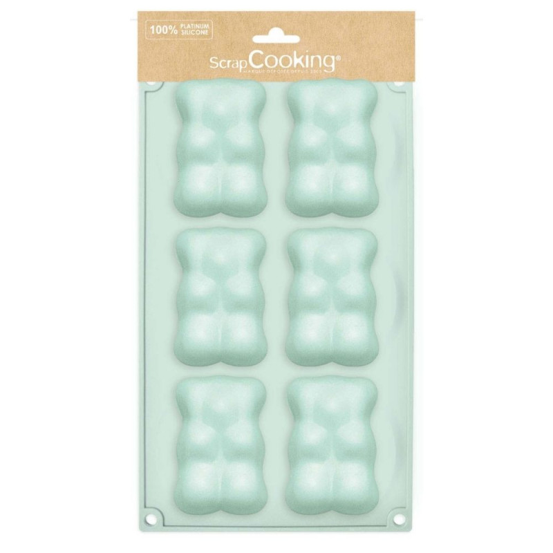 Silicone mould 6 teddy bears - ScrapCooking®