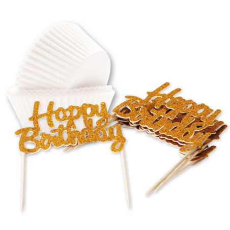 Caissettes et décoration non comestible de gâteaux d'anniversaire