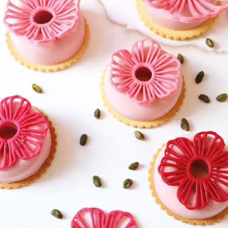 Donuts roses décorés de fleurs en sucre ScrapCooking®