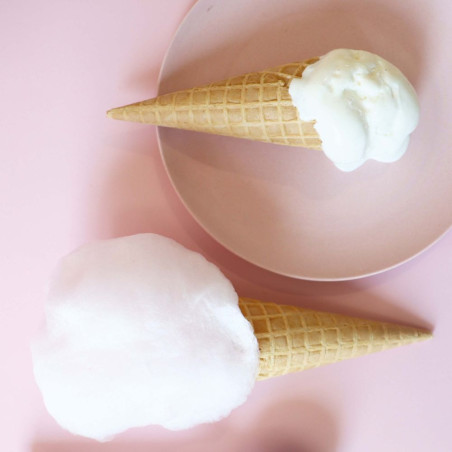 Cornet de barbe à papa blanc et cornet de glace vanille ScrapCooking®