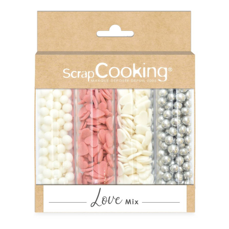 Décors sucrés coeurs et dragées sucre ScrapCooking®