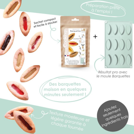 French barquettes (Soft jam tarts) cake mix | ScrapCooking®