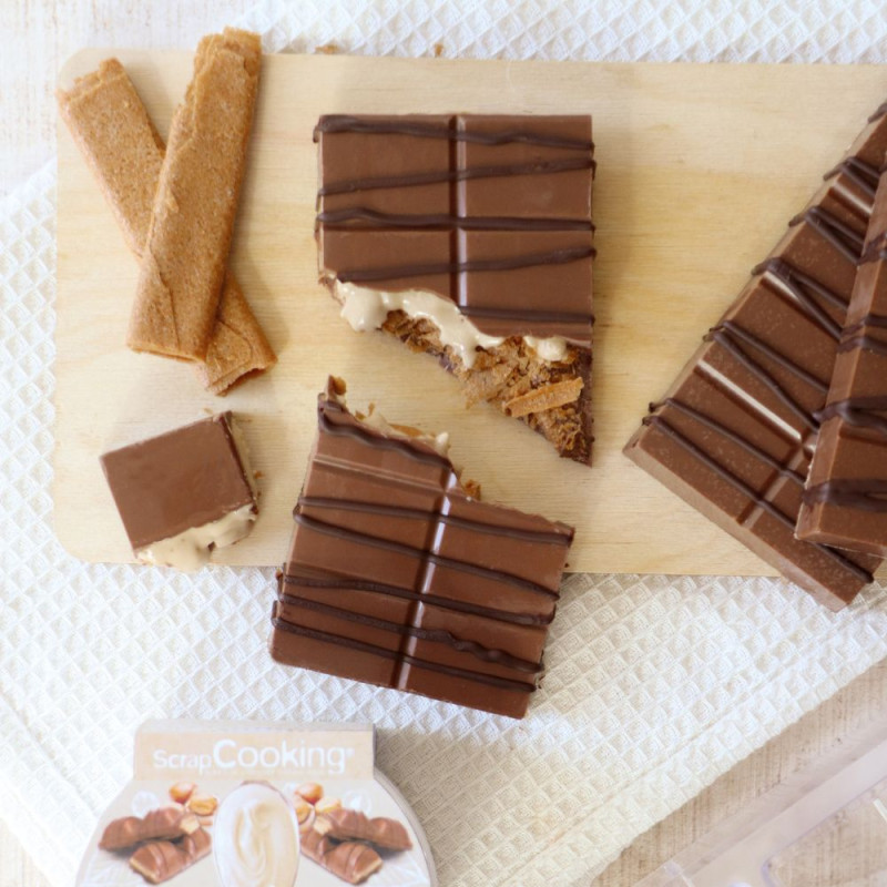 Tablette de chocolat fourrée de brisures de crêpes dentelle croustillantes ScrapCooking®