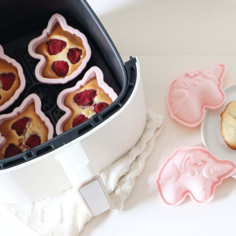 Unicorn silicone airfryer individual molds x6