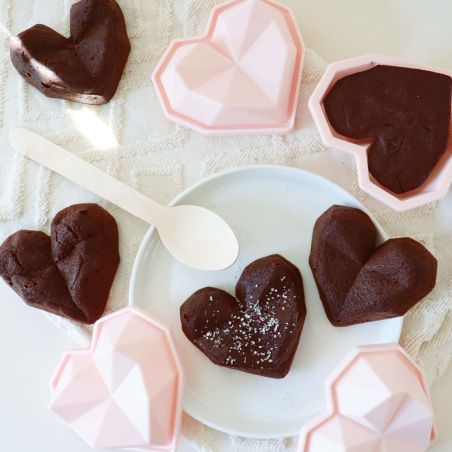 Heart silicone airfryer individual molds x6