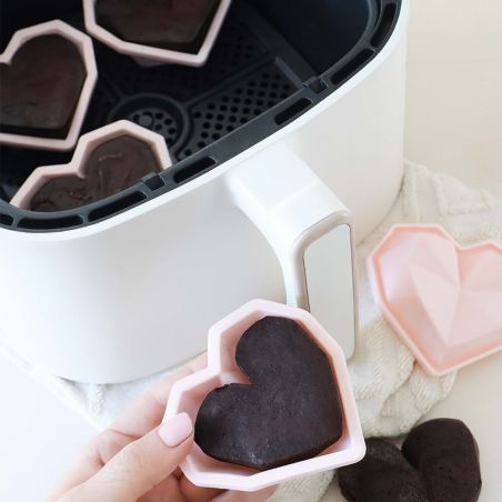 Heart silicone airfryer individual molds x6