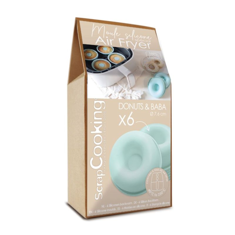 Donut silicone airfryer individual molds x6