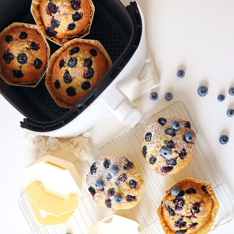 Individual round wooden mini molds & 8 cupcake cases Ø11,5 cm