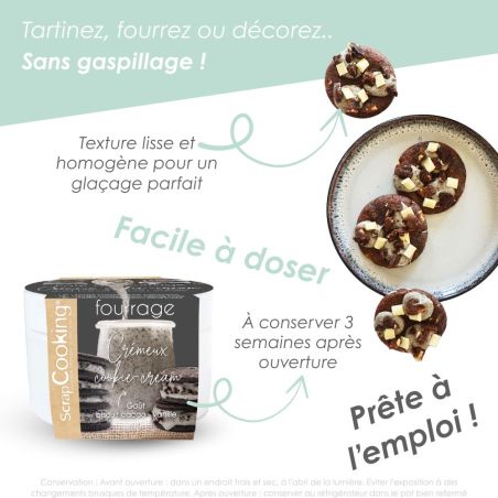 Pâte de fourrage crémeuse Cookies & Cream 200g
