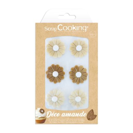 Marzipan daisy decorations