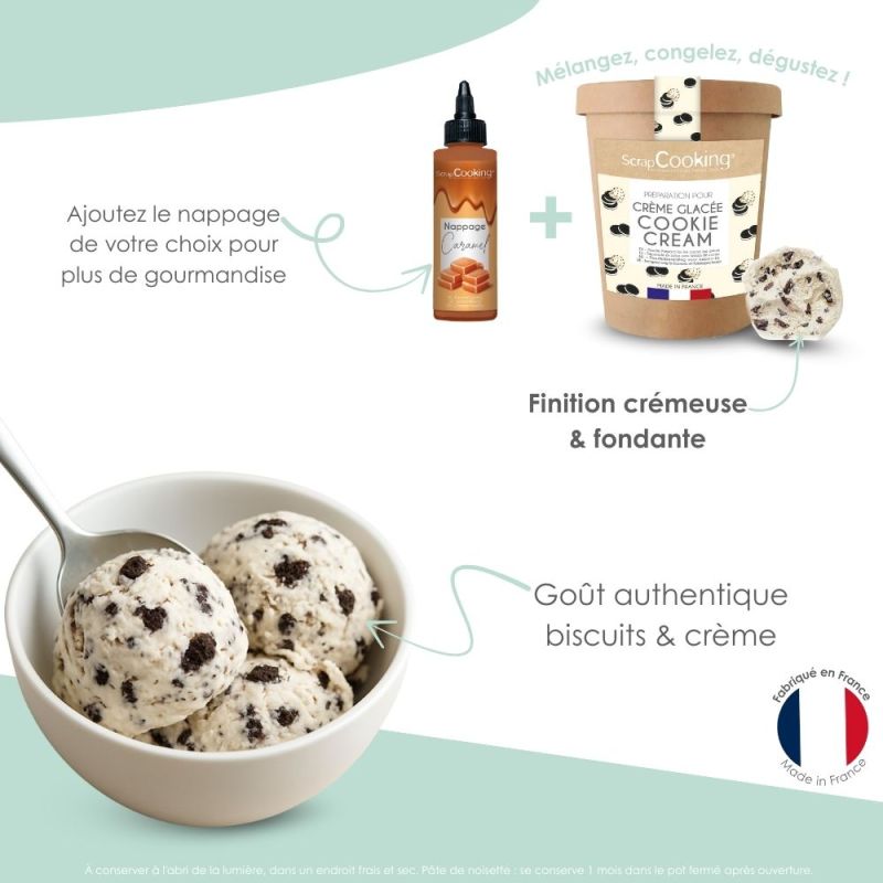 Préparation de crème glacée Cookies & Cream