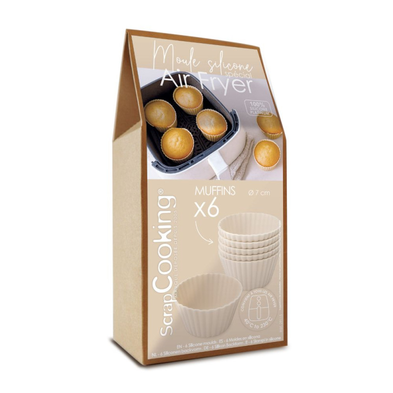 Moule pour Airfryer en silicone pour cupcakes & muffins ScrapCooking®