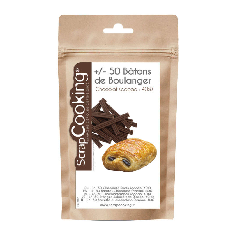 Chocolate baking sticks for french chocolate croissants