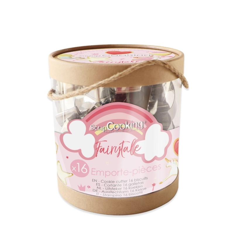 Seau 16 emporte-pièces acier "fairytale" réf.2027