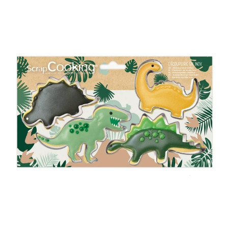 4 "dino" cookie cutters - ScrapCooking