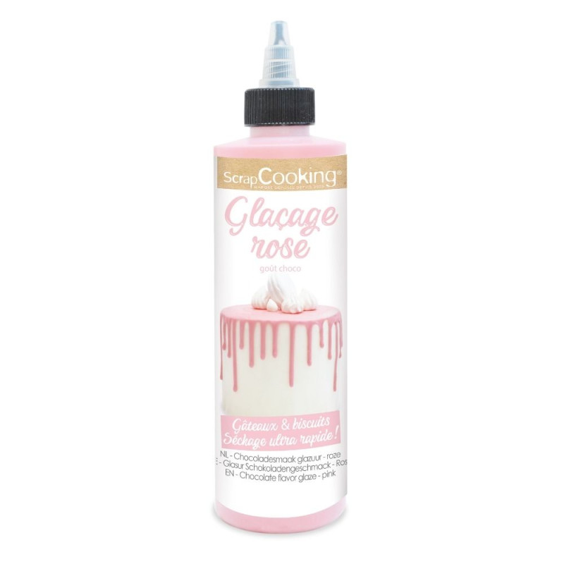 Glaçage rose goût choco - Drip cake - ScrapCooking