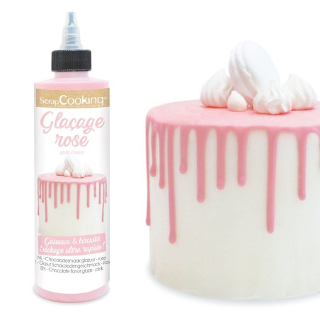Glaçage rose goût choco - Drip cake - gateau - ScrapCooking