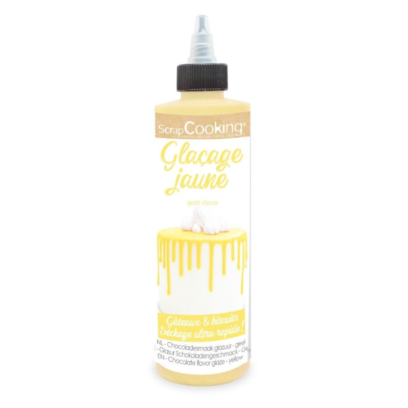 Chocolate flavour glaze - yellow 130g - ScrapCooking