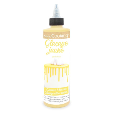 Chocolate flavour glaze - yellow 130g - ScrapCooking