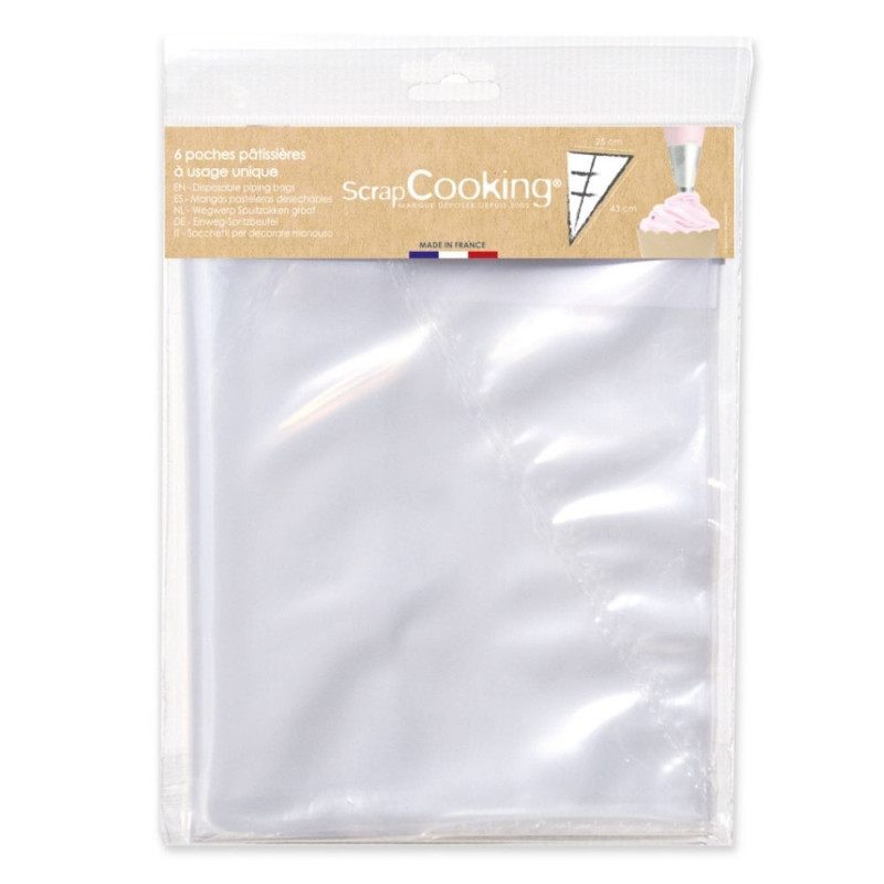 6 disposable piping bags
