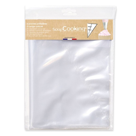 6 poches pâtissières jetables - ScrapCooking®