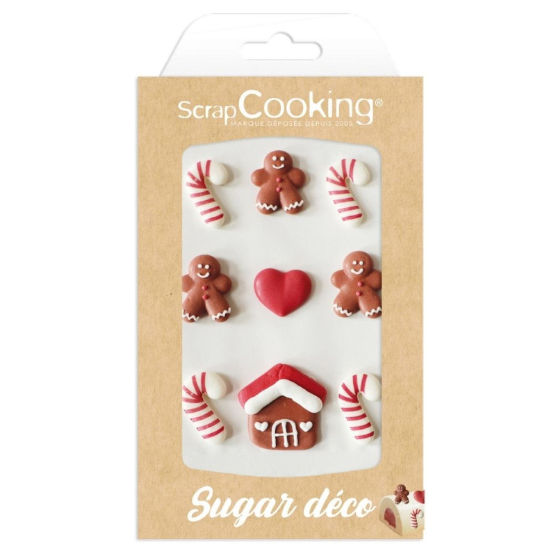 Décosucres en pâte d'amande sous forme de pain d'épices ScrapCooking®