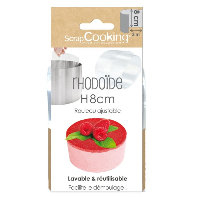 Rhodoid band for desserts 3m - H8cm