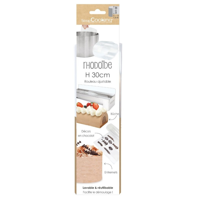 Ruban rhodoïde entremets 1,5 m x H.30 cm - ScraCooking