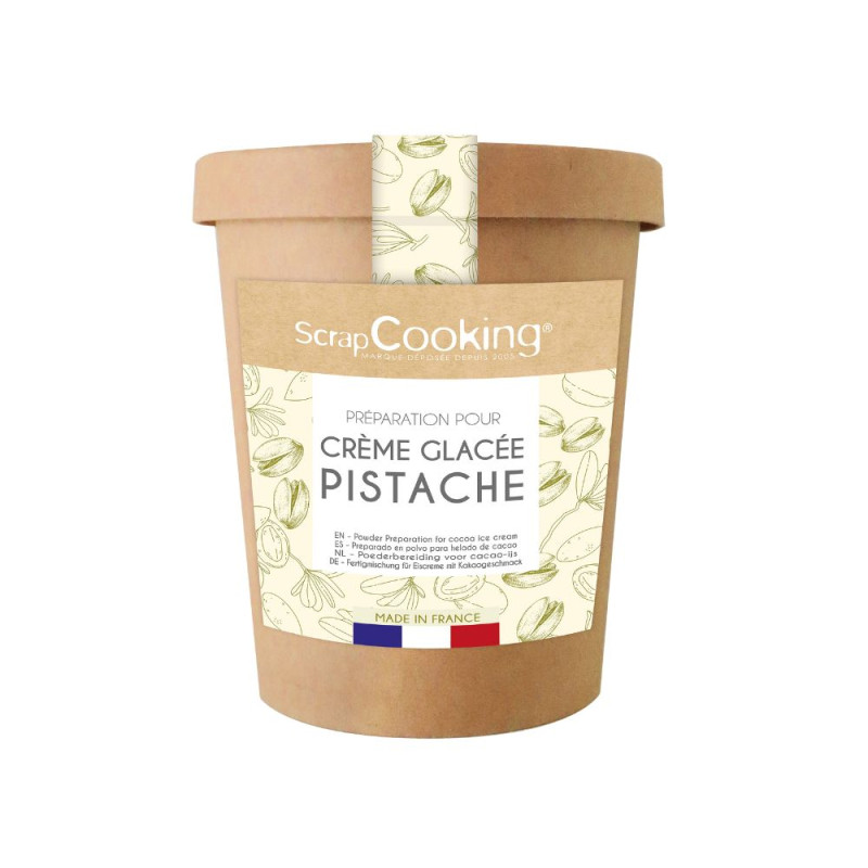Préparation de crème glacée à la Pistache