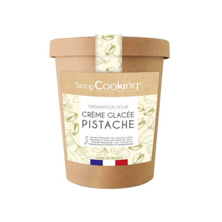 Préparation de crème glacée à la Pistache