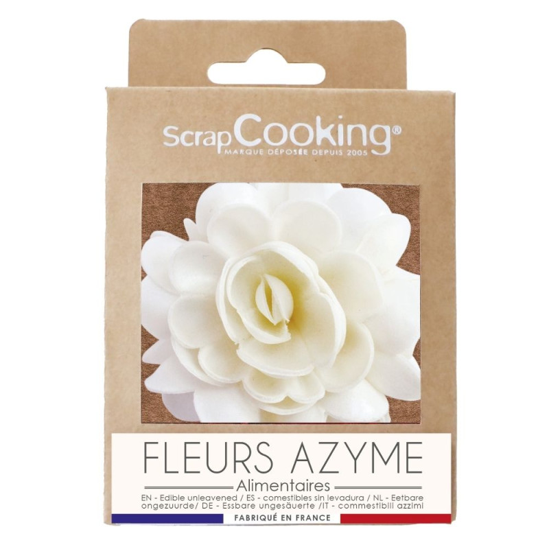 Fleur azyme blanche XXL env.10 cm - ScrapCooking®