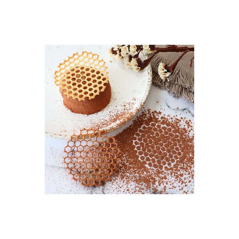 Silicone tuile mat 8 honeycomb decorations | ScrapCooking