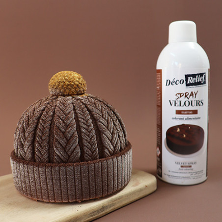 Professional velvet effect spray Brown | ScrapCooking
