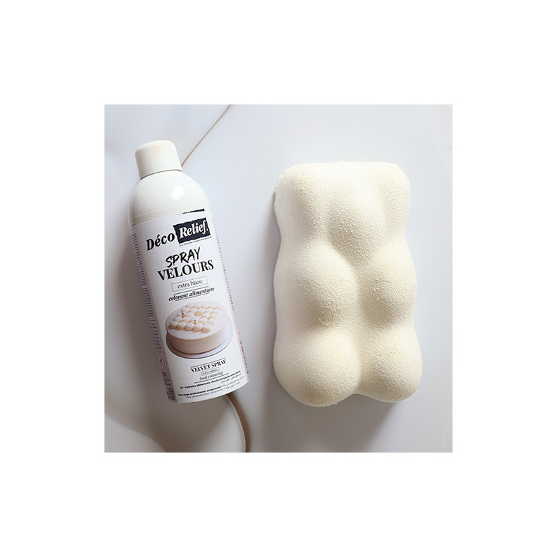Spray velours pour entremets extra blanc