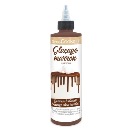 Glaçage marron goût choco - Drip cake pack - ScrapCooking®