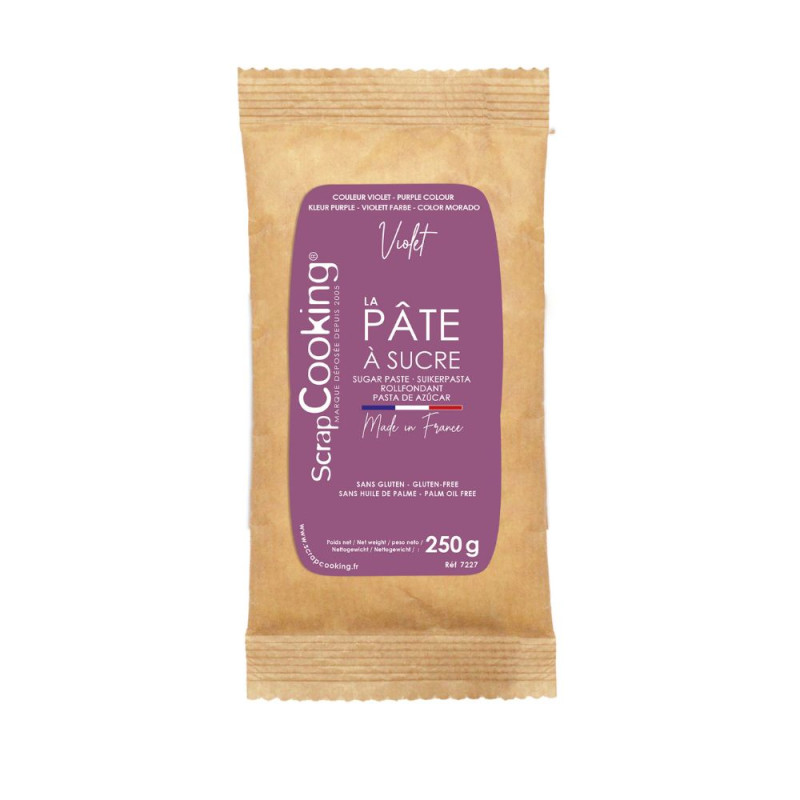 Pâte à sucre violette 250g- ScrapCooking