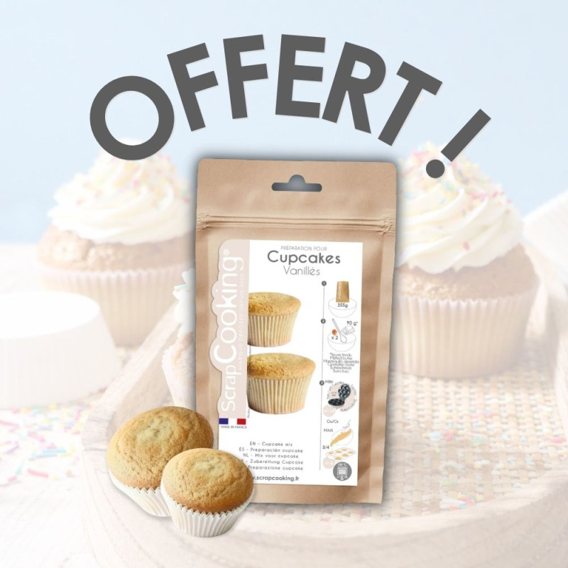 Préparation instantanée pour cupcakes prête à l'emploi