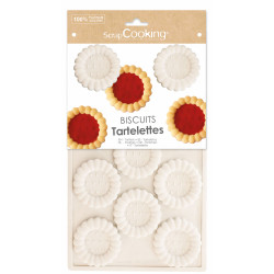 Moule silicone antiadhérent tartelettes et biscuits